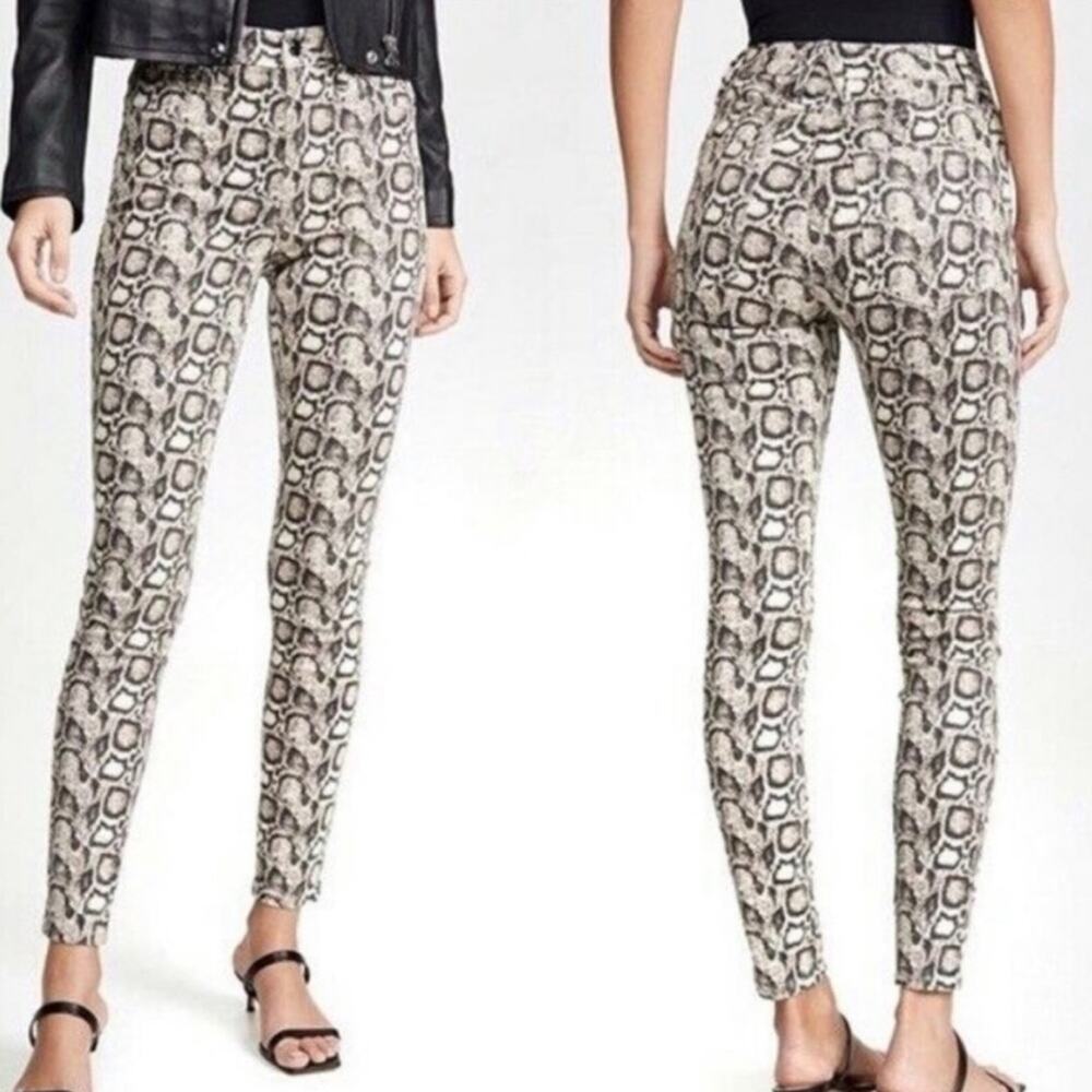Good American Good legs snake print jeans stretch size 14 32 nwt